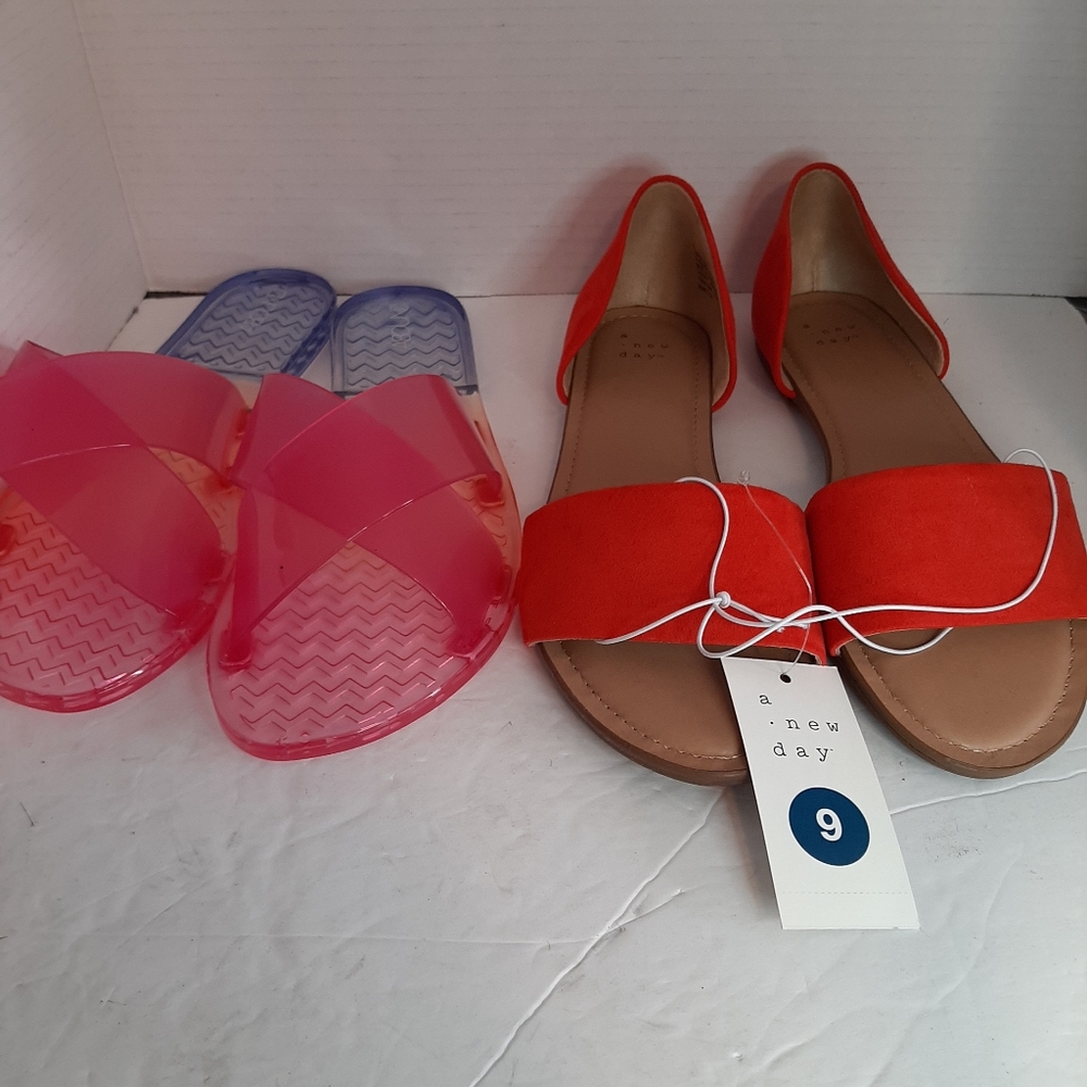 2 pair sandal bundle  size 9